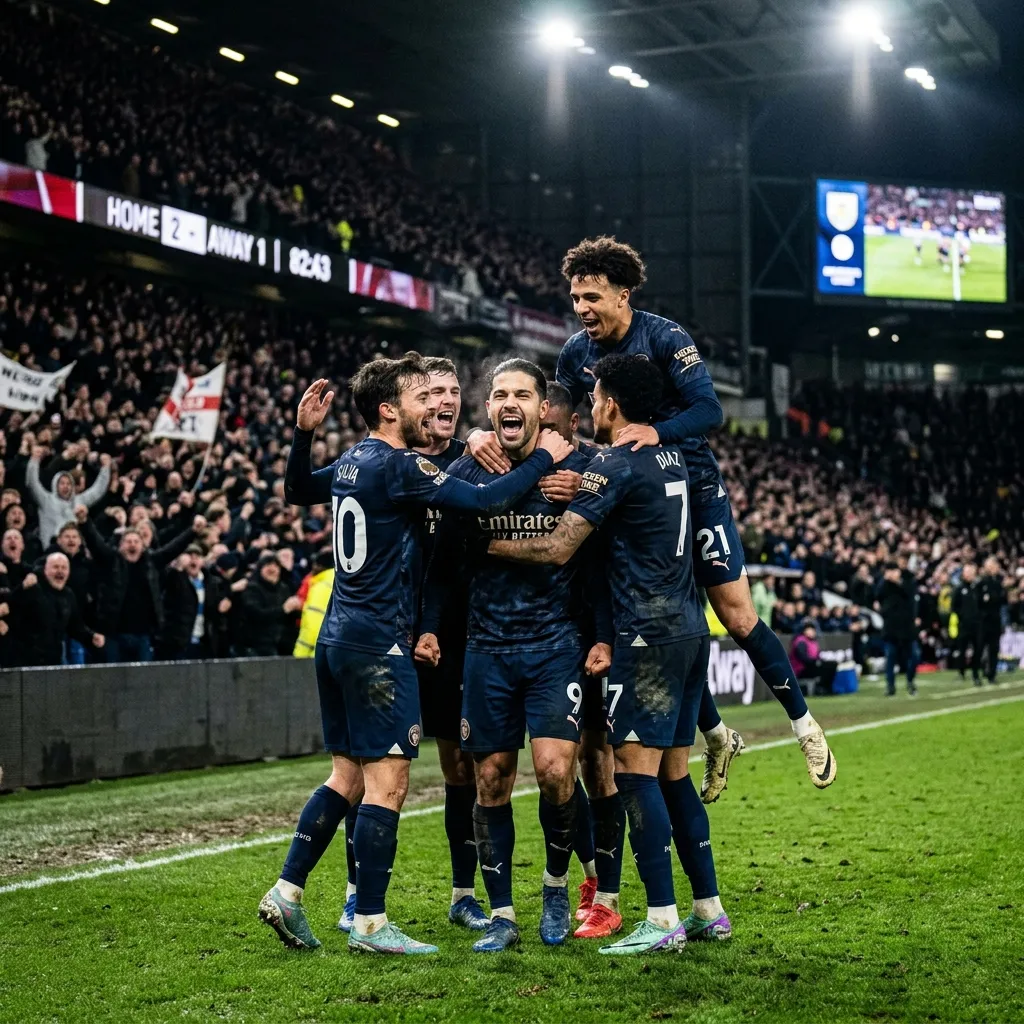 Football players celebrating a goal
